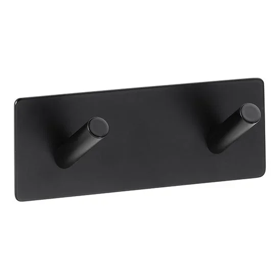 Colgador 11,5×4,5 cm acero inoxidable/negro