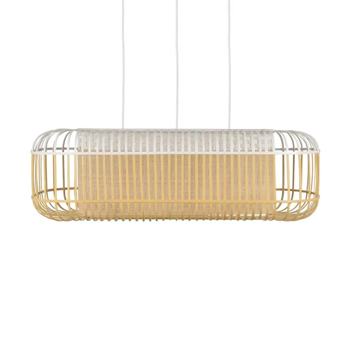 Colgante Forestier Bamboo oval L blanco/natural