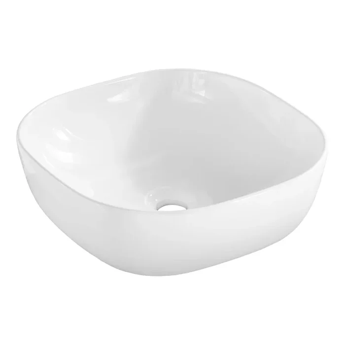 COMAD UM-6252 SMILE 40 DP – Lavabo para encimera SMILE 41×41 cm cerámica/blanco brillante