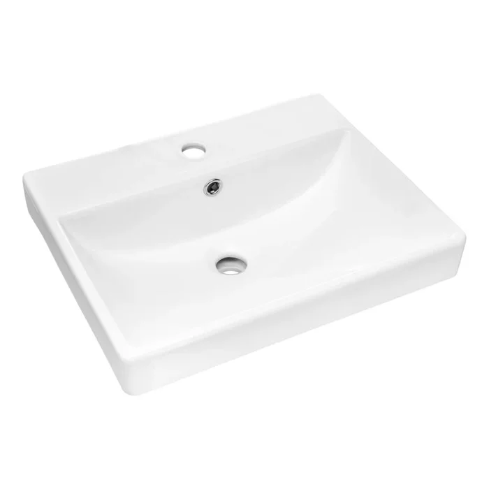 COMAD UN-RITA-GW-50 – Lavabo sobre encimera RITA 50×40 cm cerámica/blanco brillante