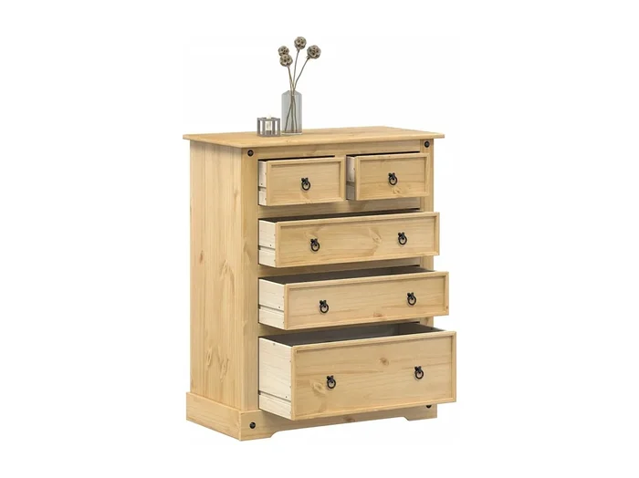 Cómoda Corona 92x48x114 cm madera maciza de pino