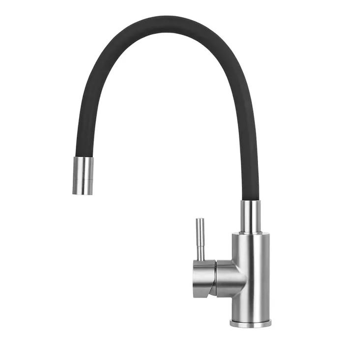 Concept BDC7138 – Grifo para fregadero con caño flexible cromo brillante/negro