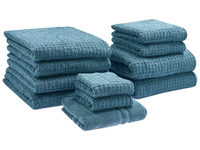 Conjunto de 11 toallas ATAI Algodón Azul