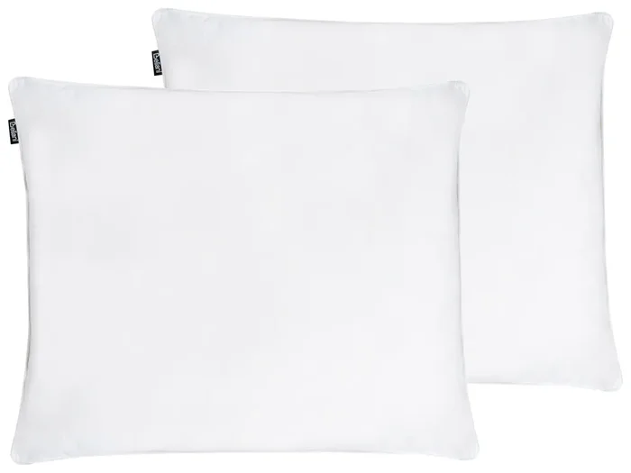 Conjunto de 2 almohadas FELDBERG Alta 50 x 60 cm Blanco