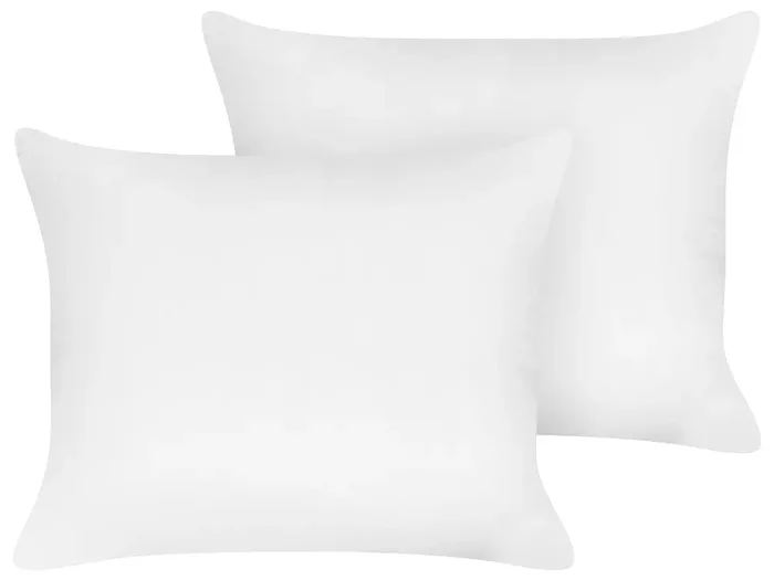 Conjunto de 2 almohadas TRIGLAV Baja Poliéster 50 x 60 cm Blanco