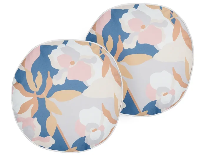 Conjunto de 2 cojines de exterior VEREZZI Patrón floral 40 x 40 cm Multicolor