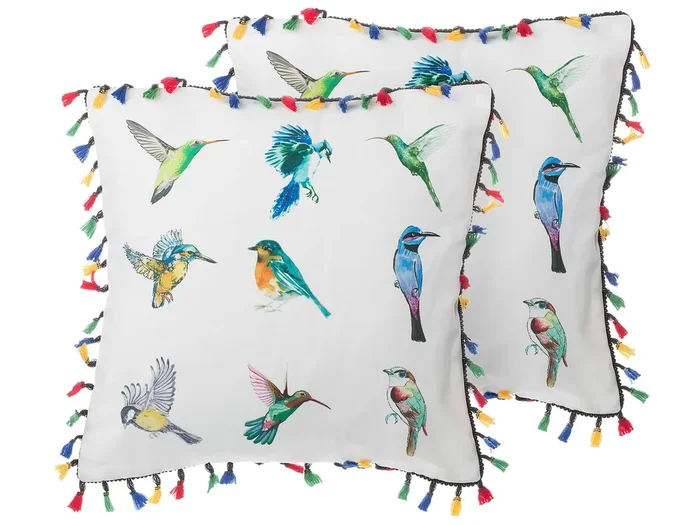 Conjunto de 2 cojines decorativos MALLOW 45 x 45 cm Multicolor
