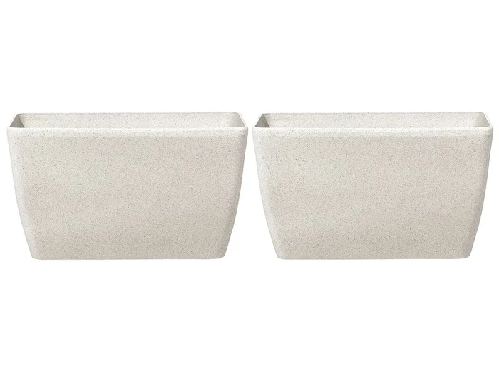 Conjunto de 2 macetas BARIS 74 cm Beige