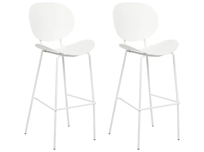 Conjunto de 2 sillas de bar SHONTO Blanco