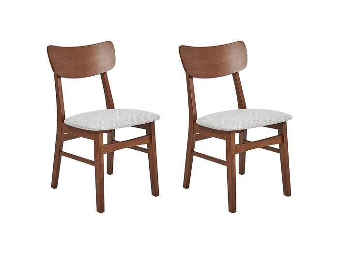 Conjunto de 2 sillas de comedor ANOKA Madera Gris claro