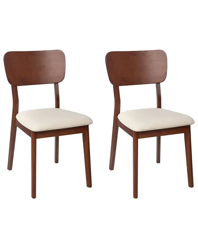 Conjunto de 2 sillas de comedor MINIER Madera Marrón oscuro