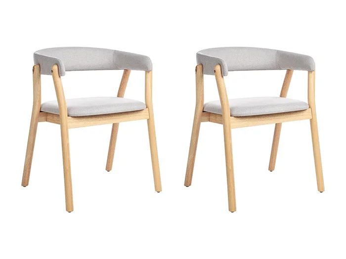 Conjunto de 2 sillas de comedor MYLO Madera Gris claro