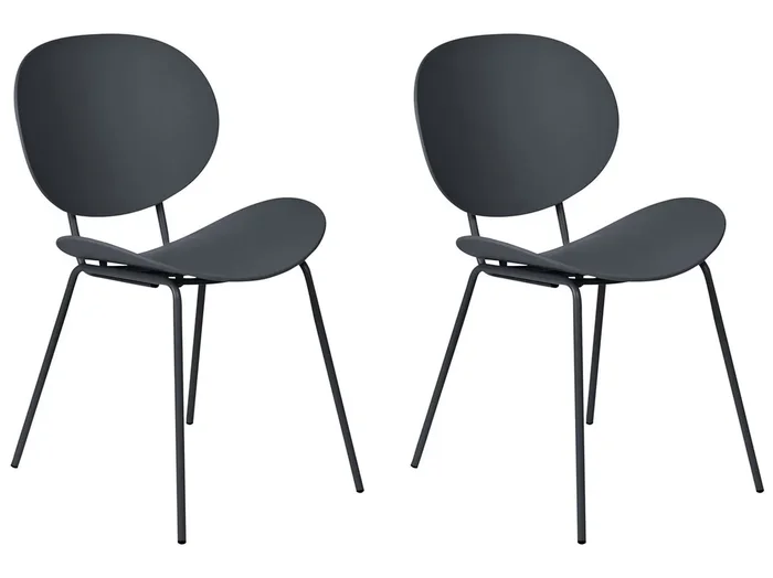 Conjunto de 2 sillas de comedor SHONTO Negro