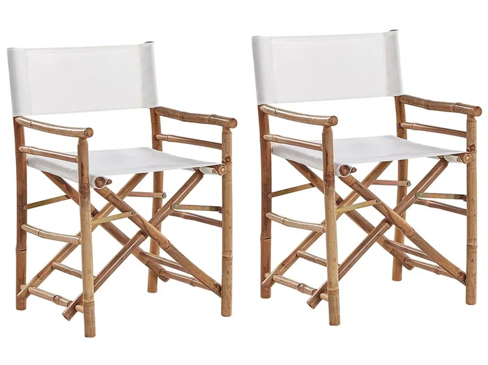 Conjunto de 2 sillas de jardín MOLISE Madera de bambú Marrón