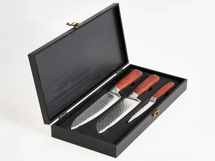 Conjunto de 3 cuchillos KASHIWA Marrón