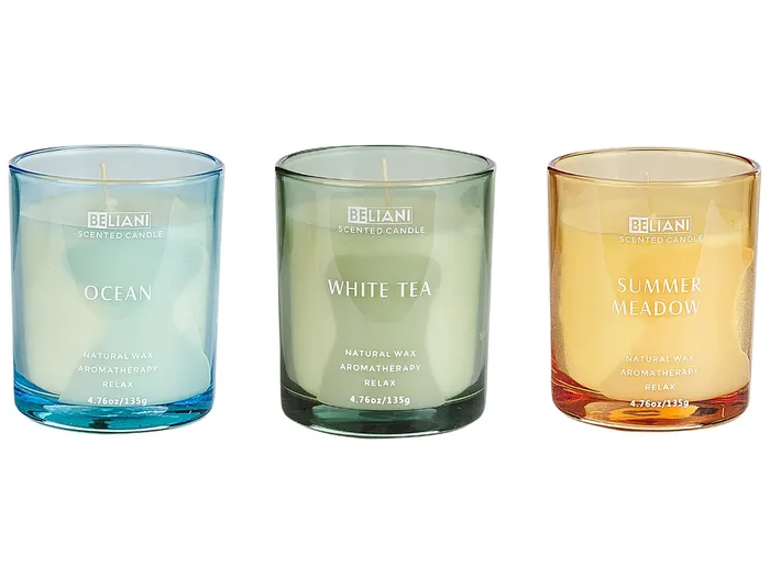 Conjunto de 3 velas aromáticas SHEER JOY Cera de soja Notas frescas