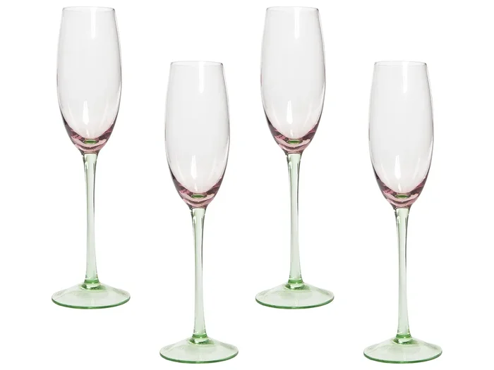 Conjunto de 4 copas de champán DIOPSIDE 200 ml Rosa