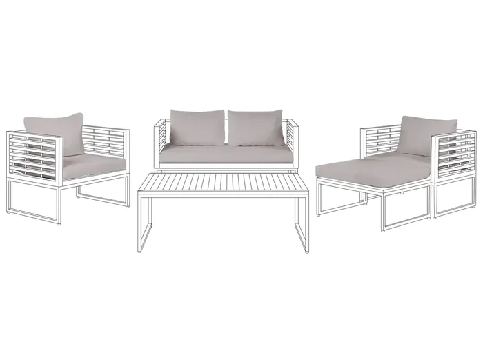 Conjunto de fundas de cojín de exterior BERMUDA Gris