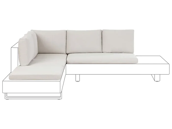 Conjunto de fundas de cojín de exterior LANCIANO Blanco crema