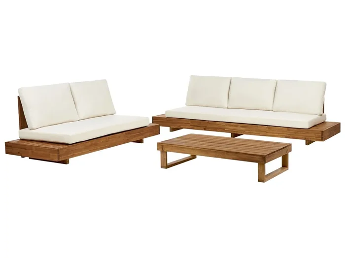 Conjunto de jardín con mesa 5 plazas MARETTIMO Madera de acacia certificada Marrón