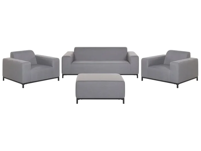Conjunto de jardín con mesa 5 plazas ROVIGO Gris