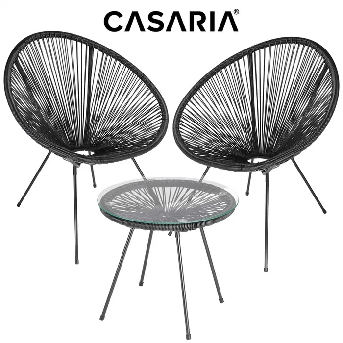 Conjunto de mesa y sillas de jardín «Acapulco», 1+2