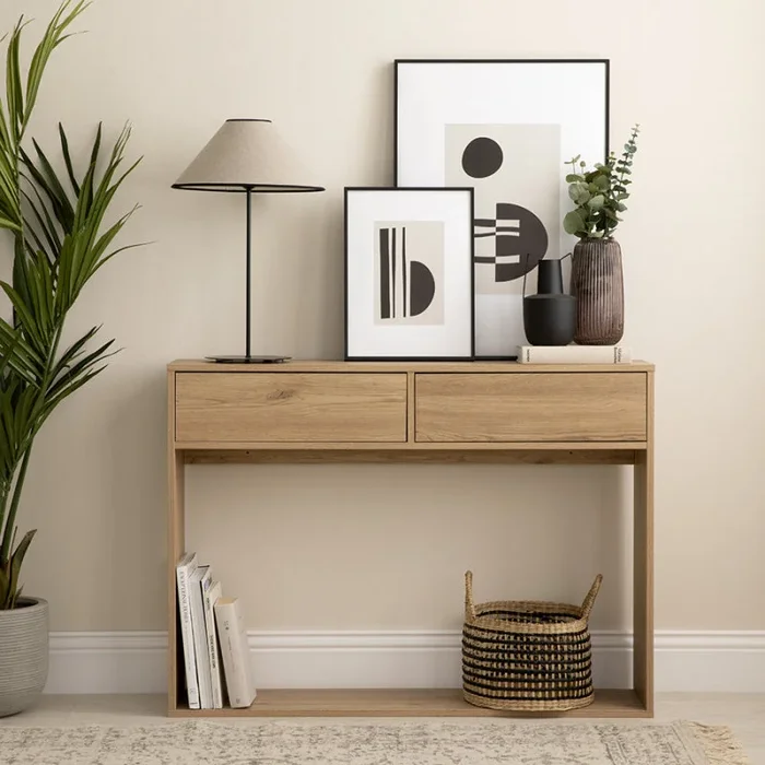 Consola 2 cajones Hegas Natural – Kenay Home