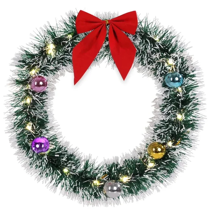 Corona de Navidad rojo 32 diámetro 20 LEDs