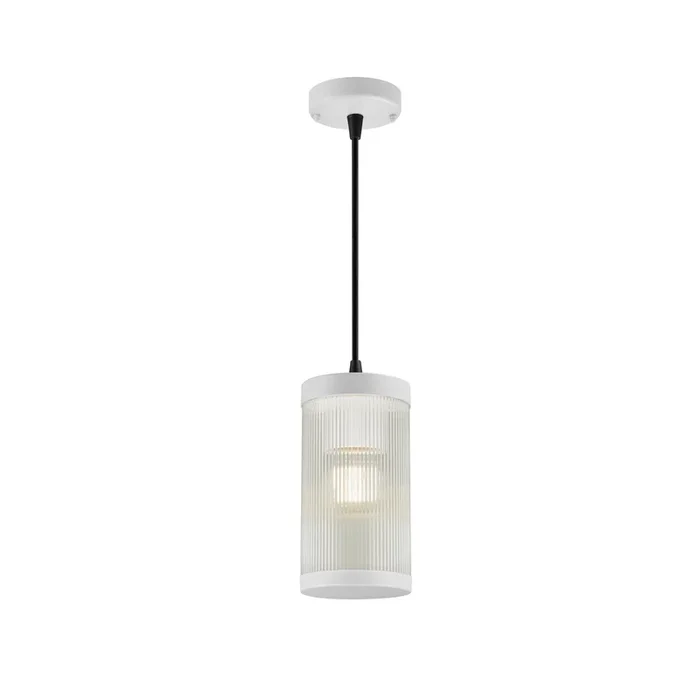 Coupar lámpara colgante exterior, Ø 13 cm, blanco