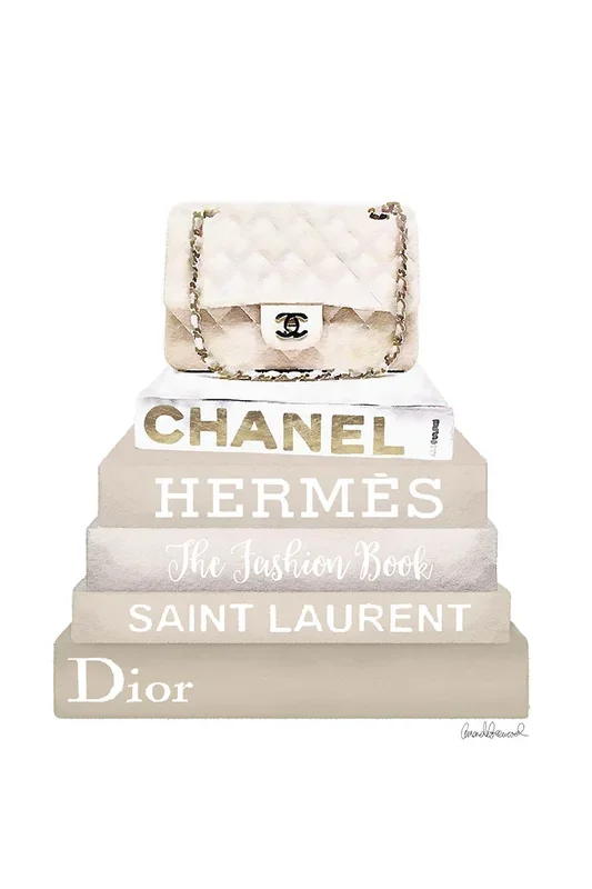 CREAM CHANEL & BOOKS 90×60 – Drimdeco