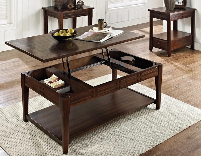 Crestline 3-Piece Lift-Top Set (Lift-Top Cocktail & 2 End Tables)