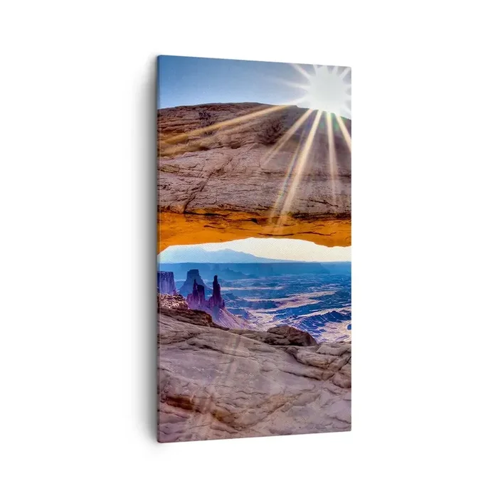 Cuadro sobre lienzo – Impresión de Imagen – A través de la puerta de la roca – 45×80 cm