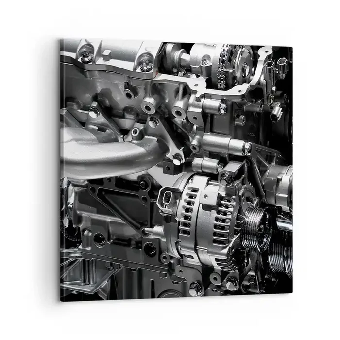 Cuadro sobre lienzo – Impresión de Imagen – Acero, hermoso, fuerte – 60×60 cm
