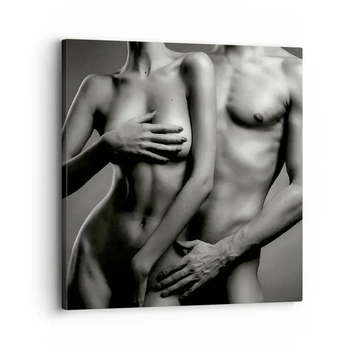 Cuadro sobre lienzo – Impresión de Imagen – Adán y Eva – 30×30 cm
