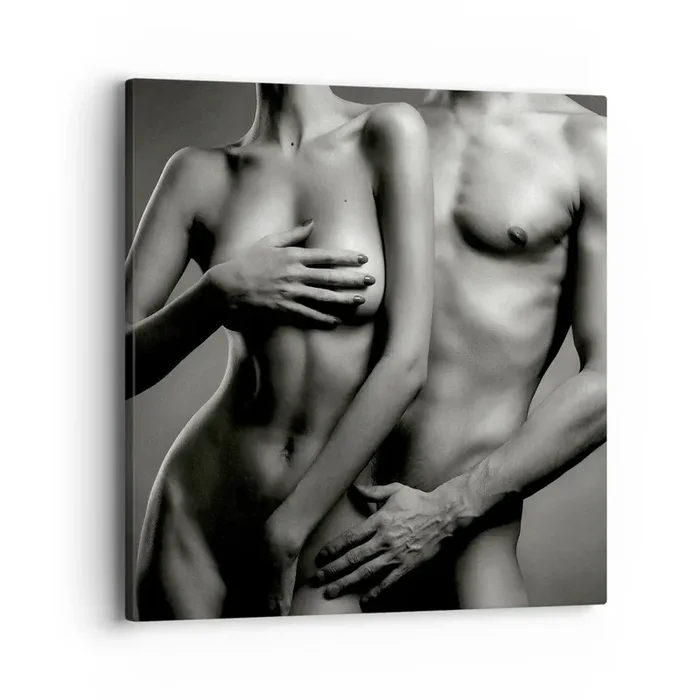 Cuadro sobre lienzo – Impresión de Imagen – Adán y Eva – 40×40 cm