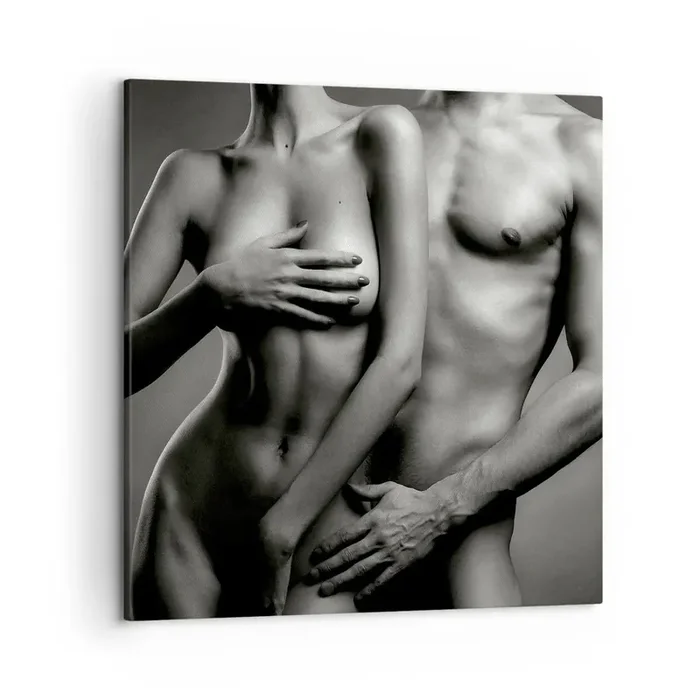 Cuadro sobre lienzo – Impresión de Imagen – Adán y Eva – 50×50 cm