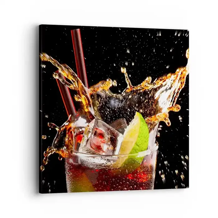 Cuadro sobre lienzo – Impresión de Imagen – Alegría y energía colorida – 40×40 cm