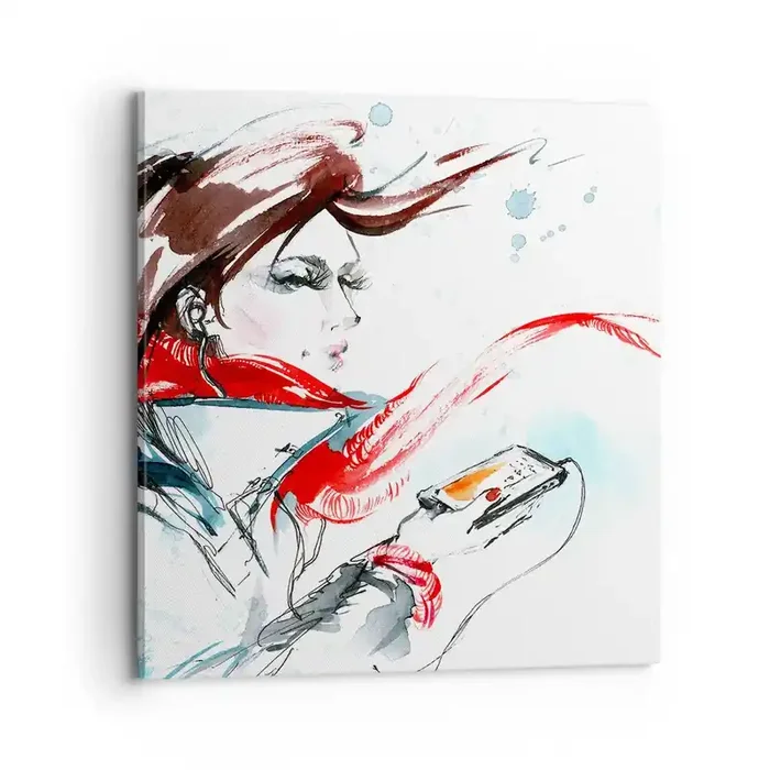 Cuadro sobre lienzo – Impresión de Imagen – Algo suena dentro de mí – 70×70 cm