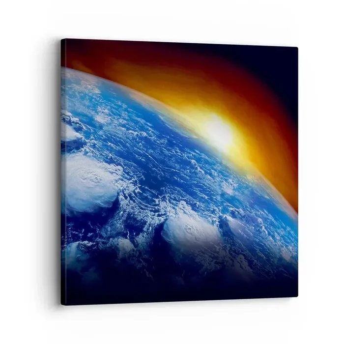Cuadro sobre lienzo – Impresión de Imagen – Amanecer en un planeta azul – 30×30 cm
