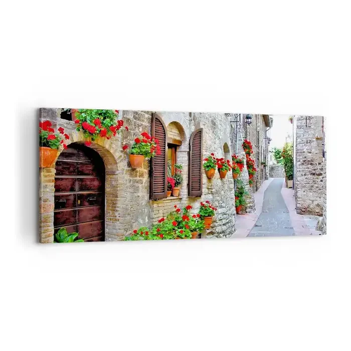 Cuadro sobre lienzo – Impresión de Imagen – Ambiente italiano – 100×40 cm