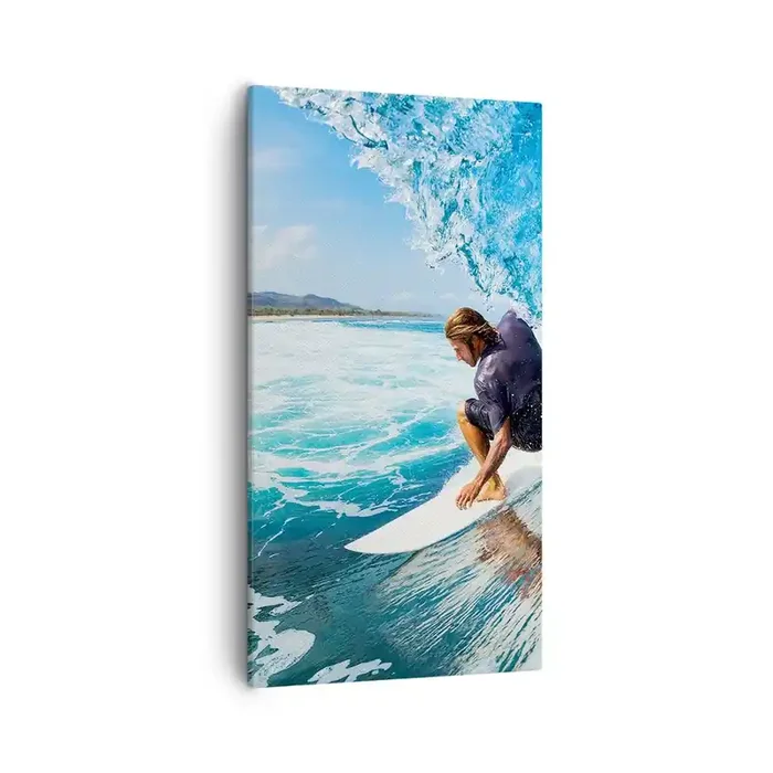 Cuadro sobre lienzo – Impresión de Imagen – Bailando con las olas – 55×100 cm