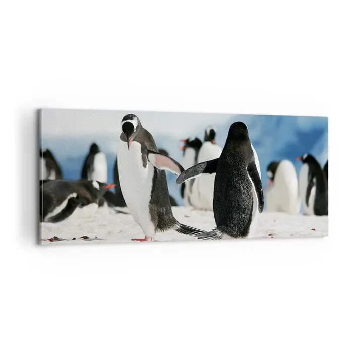 Cuadro sobre lienzo – Impresión de Imagen – Bailando en la nieve – 100×40 cm