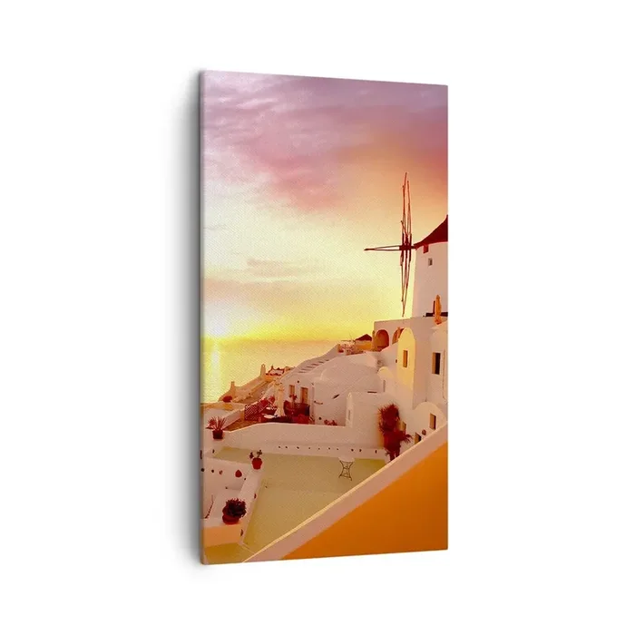 Cuadro sobre lienzo – Impresión de Imagen – Blanco y dorado – 45×80 cm