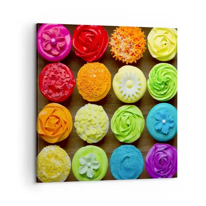 Cuadro sobre lienzo – Impresión de Imagen – Cada uno diferente – todos deliciosos – 50×50 cm