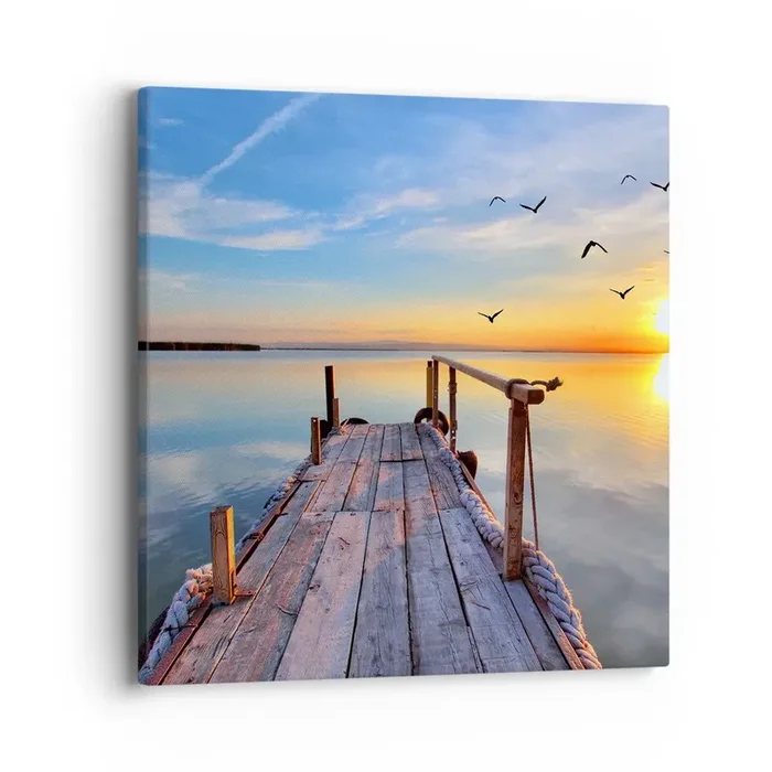 Cuadro sobre lienzo – Impresión de Imagen – Caminando hacia el sol – 40×40 cm