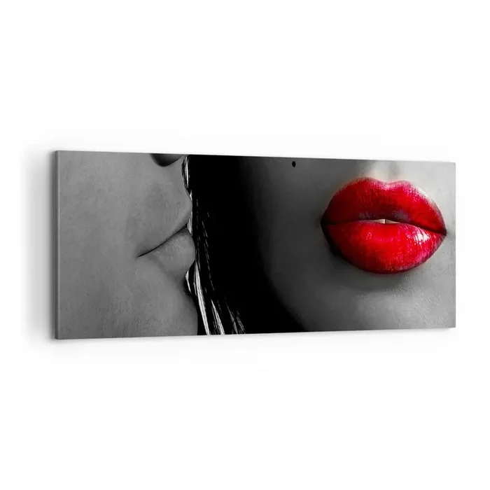 Cuadro sobre lienzo – Impresión de Imagen – Cara a cara – 100×40 cm