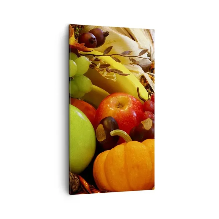 Cuadro sobre lienzo – Impresión de Imagen – Cesta de la cosecha – 45×80 cm