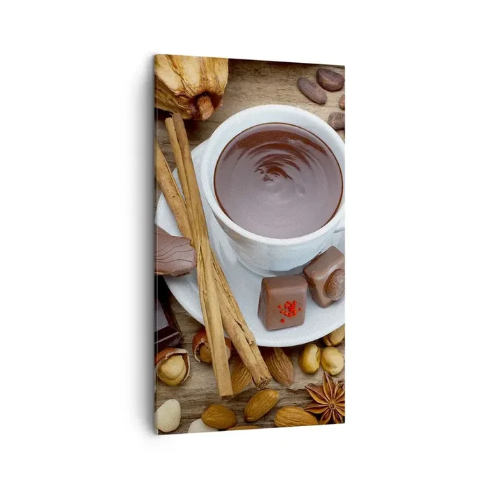 Cuadro sobre lienzo – Impresión de Imagen – Chocolate de ensueño – 45×80 cm