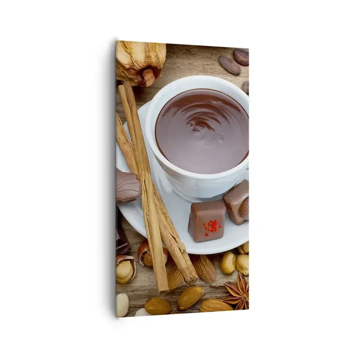 Cuadro sobre lienzo – Impresión de Imagen – Chocolate de ensueño – 65×120 cm