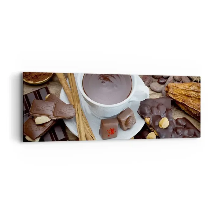 Cuadro sobre lienzo – Impresión de Imagen – Chocolate de ensueño – 90×30 cm